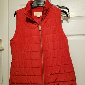 Michael Kors red puffer vest